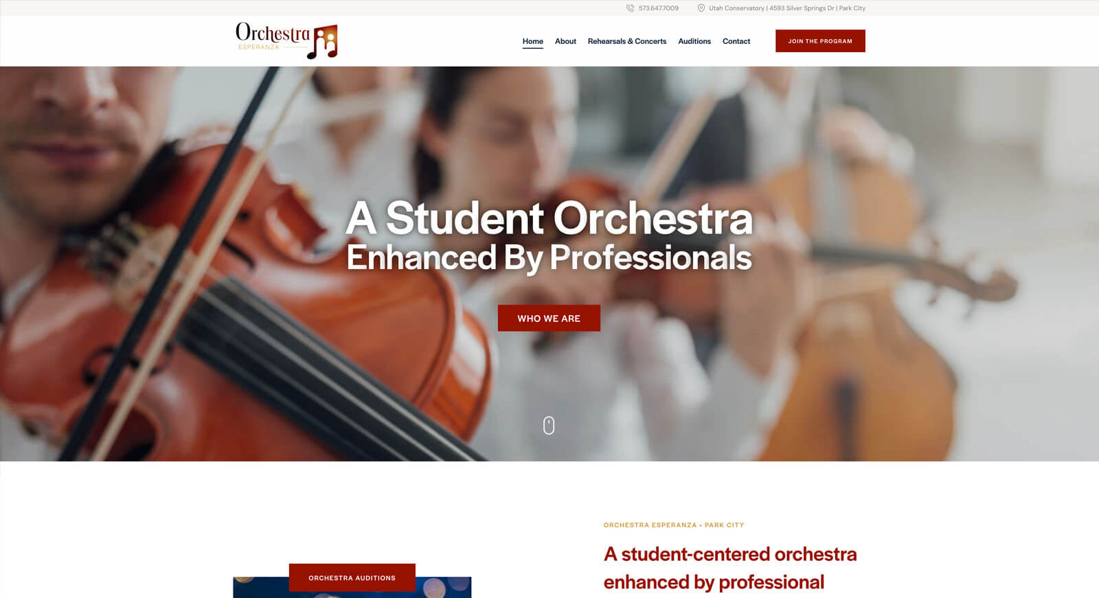 Orchestra Esperanza Website